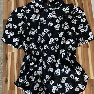 Ann Taylor size large high neck shirt sleeve flowy